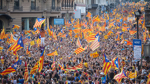 The Diada (National Day) demonstration in Barcelona, September 11, 2012. The Diada (National Day) demonstration in Barcelona, September 11, 2012.