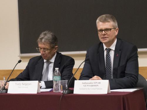 mbassador Einar Gunnarsson, Permanent Representative of Iceland to the United Nations; and Yuriy Sergeyev, former representative of Ukraine to the UN