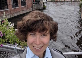 Mireille Pardon, Ph.D. Candidate, History Department, in Bruges, June 2019